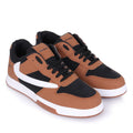 Men Lace Up Running Shoes, Brown (Size-9 UK)